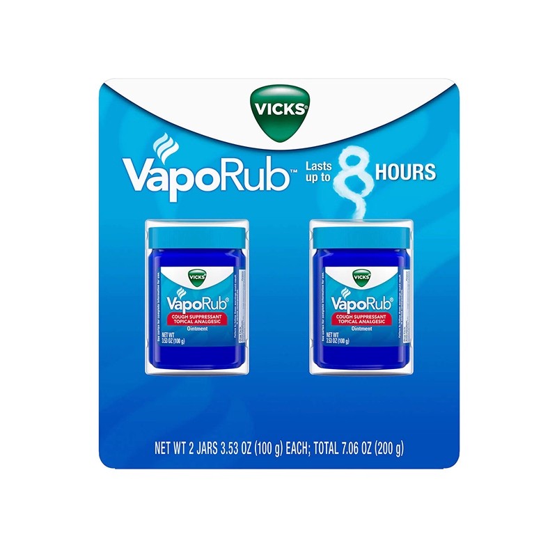 Vicks VapoRub Peppermint Ointment for Children and Adults Soothing Ointment to Stop Coughing Massage Ointment100g*2 bottles
