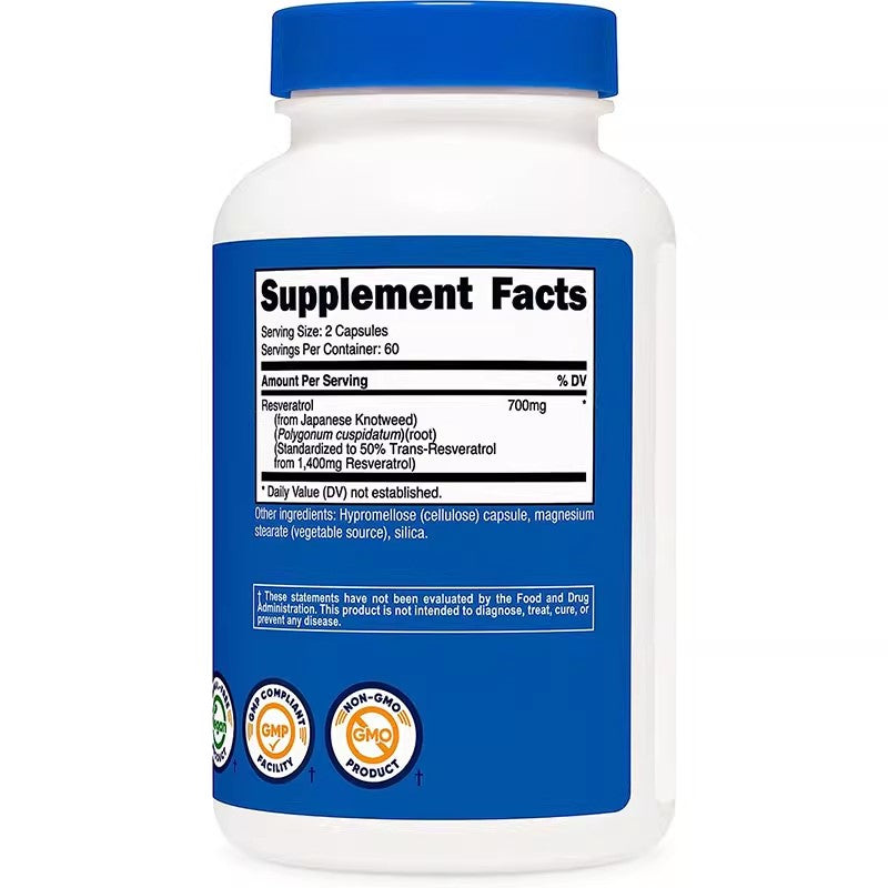 Nutricost Resveratrol Grape Trans-Resveratrol Capsules 350mg*120 Pills
