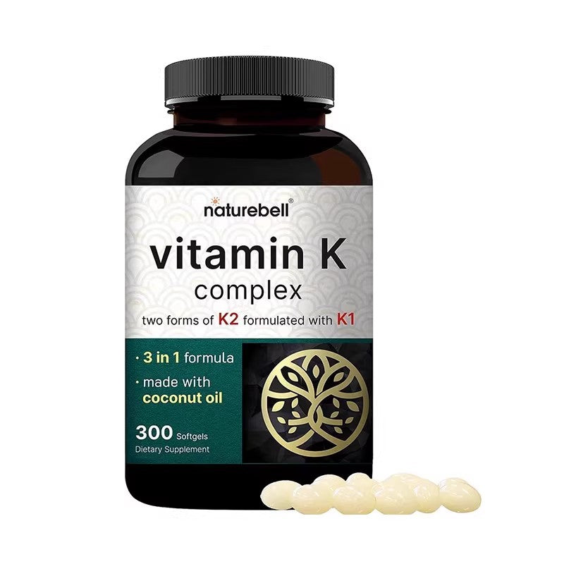 NatureBell Vitamin K Complex K1 K2 Heart Bone Health Soft Capsules 300 Pills