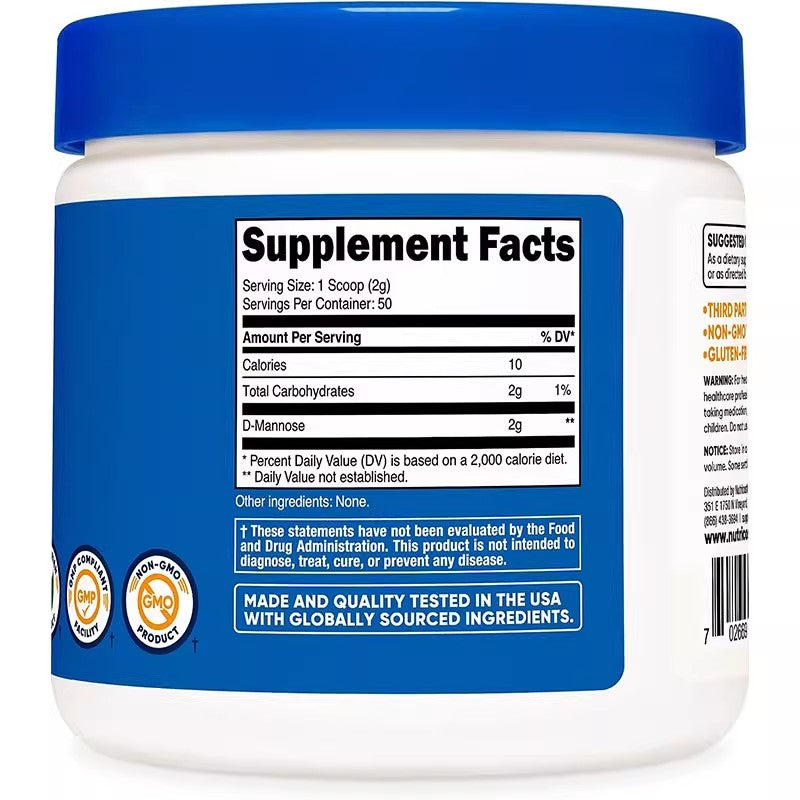 Nutricost D-Mannose D-Mannose Powder 100g Urinary System Health Supplement