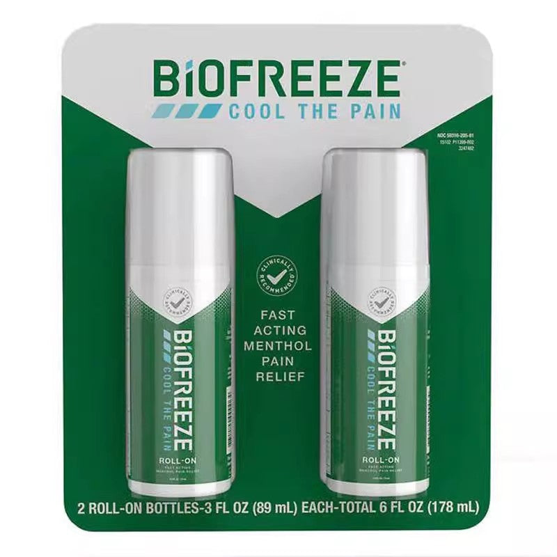Biofreeze Muscle and Joint Pain Relief Roll-On Gel, 89ml*2 Tube