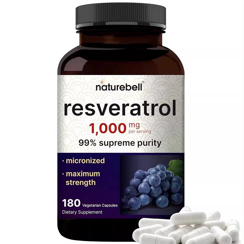 NatureBell Resveratrol white resveratrol capsules 99% purity trans-180 pills