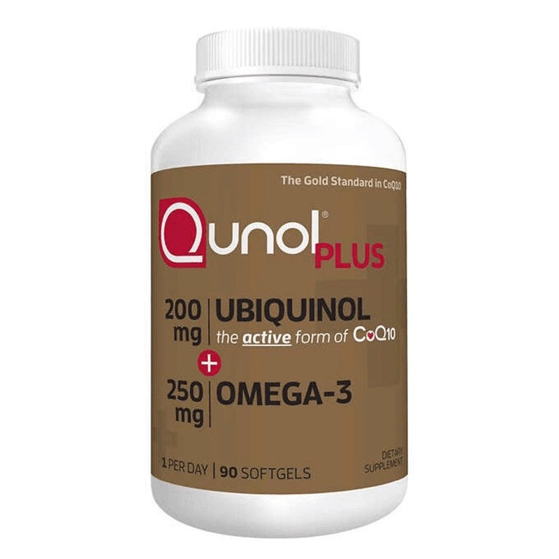 Qunol CoQ10 Heart Health 200mg and 250mg Omega 3 Fish Oil Capsules 90