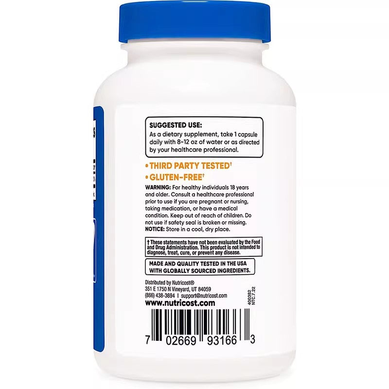 Nutricost Biotin Biotin Capsules for Hair, Nail, Skin Health 10000mcg 240 P