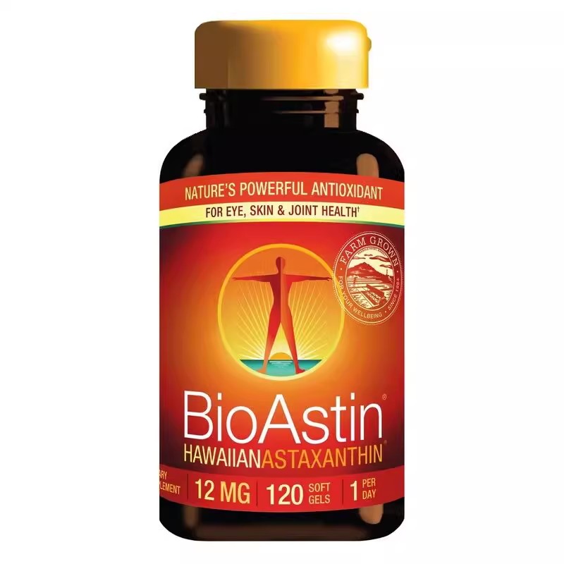 BioAstin Hawaiian Astaxanthin Haematococcus Pluvialis Capsules 12mg 120 Capsules