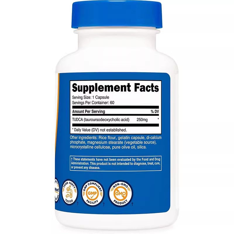 Nutricost Tudca Taurine Ursodeoxycholic Acid 250mg Capsules 60 Count Liver