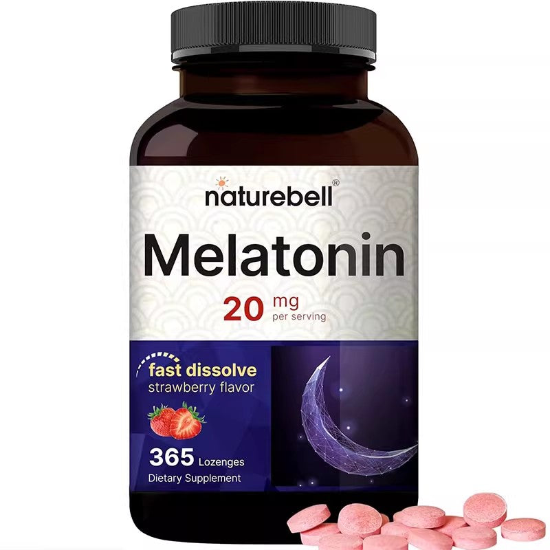 NatureBell Melatonin 20mg strawberry flavor chewable tablets for sleep 365 tablets