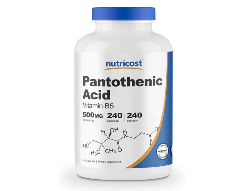 Nutricost Pantothenic Acid Vitamin B5 Capsules 500mg 240 Pills